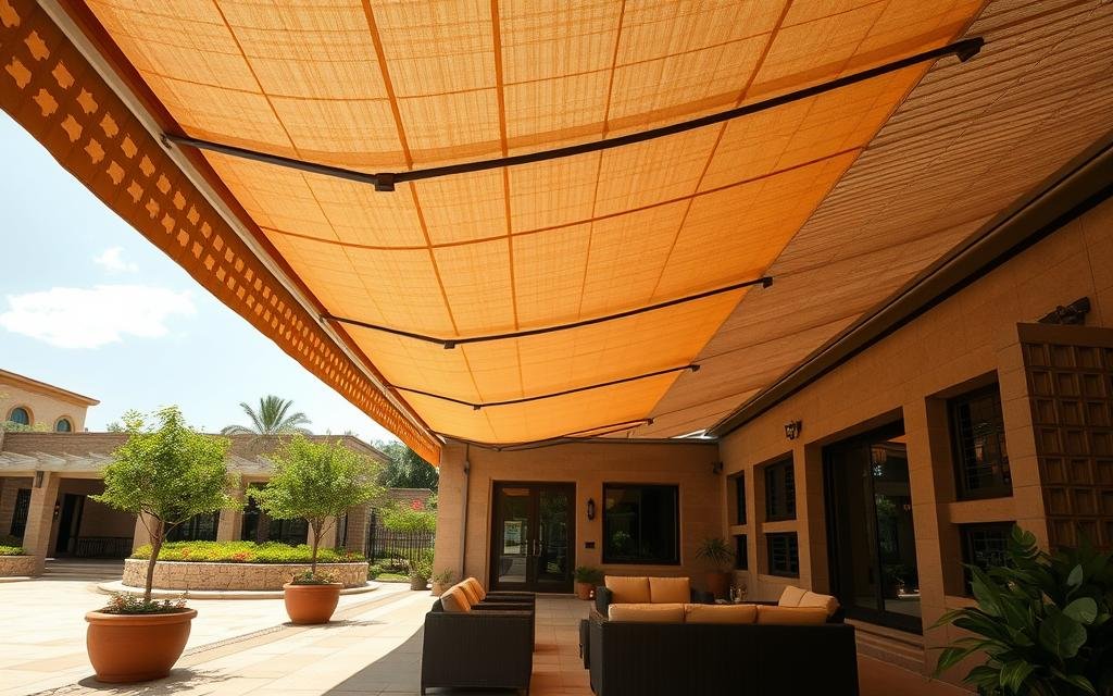 الاستراتيجيات الهندسية لتركيب مظلات وسواتر